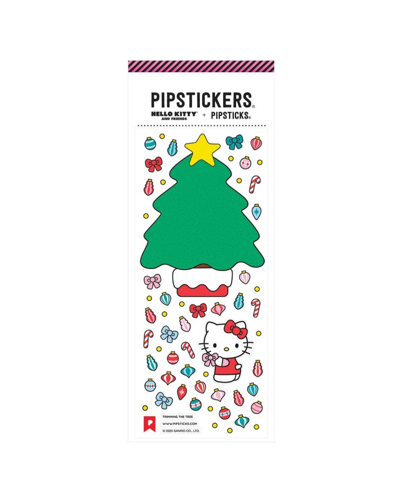 Hello Kitty x Pipsticks Trimming The Tree Sticker Sheet $3.59 Stationery