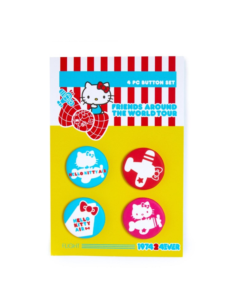 Hello Kitty Friends Around The World Tour Button Set $0.42 Accessories