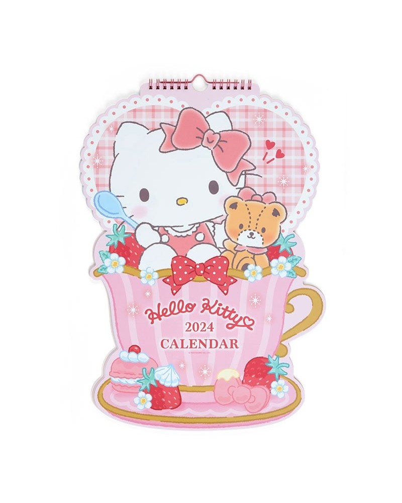 Hello Kitty 2024 Die-Cut Wall Calendar $11.25 Seasonal