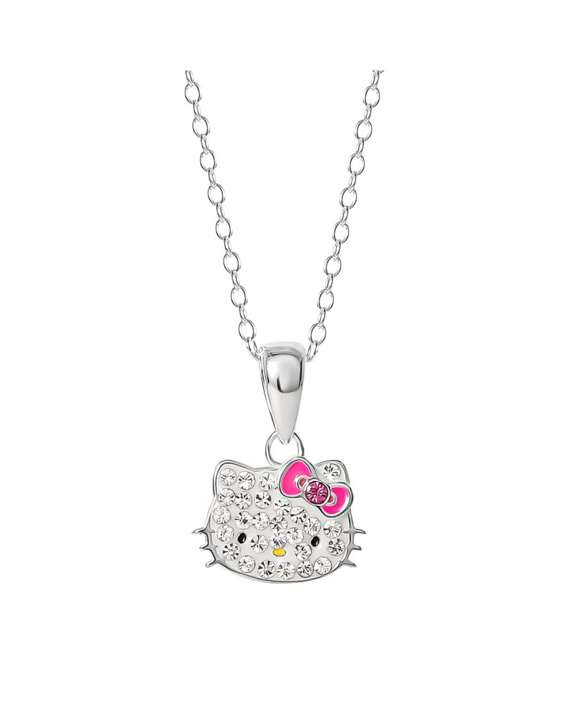 Hello Kitty Sterling Silver Crystal Necklace $19.68 Jewelry