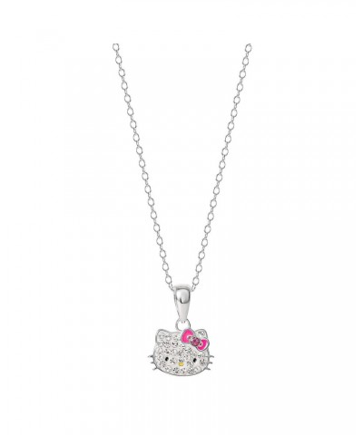 Hello Kitty Sterling Silver Crystal Necklace $19.68 Jewelry