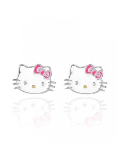 Hello Kitty Sterling Silver Enamel Stud Earrings $25.92 Jewelry