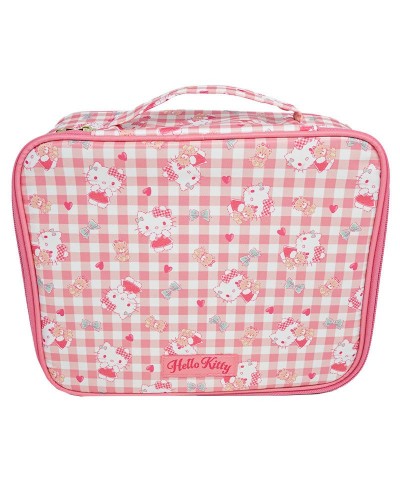 Hello Kitty Gingham Cosmetic Travel Case $20.14 Bags