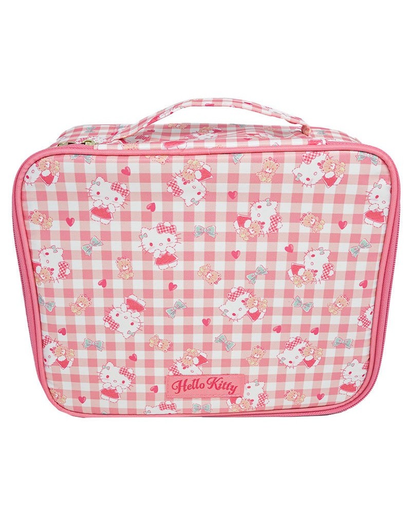 Hello Kitty Gingham Cosmetic Travel Case $20.14 Bags