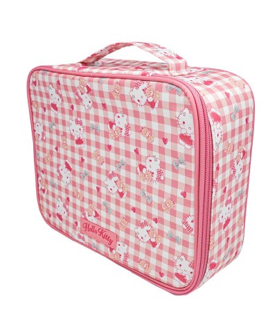 Hello Kitty Gingham Cosmetic Travel Case $20.14 Bags