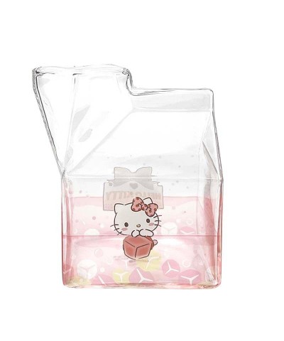 Hello Kitty Kawaii Glass Milk Carton Cup $11.76 Home Goods