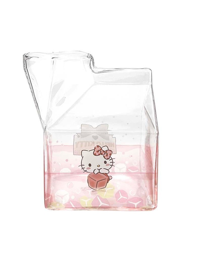 Hello Kitty Kawaii Glass Milk Carton Cup $11.76 Home Goods