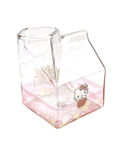 Hello Kitty Kawaii Glass Milk Carton Cup $11.76 Home Goods