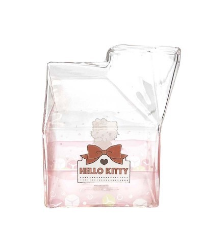 Hello Kitty Kawaii Glass Milk Carton Cup $11.76 Home Goods