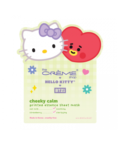 Hello Kitty & BT21 Cheeky Calm Printed Essence Sheet Mask $1.96 Beauty