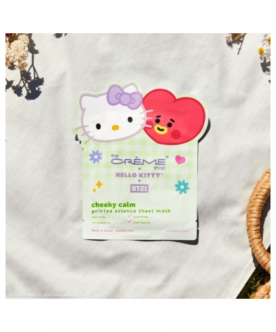 Hello Kitty & BT21 Cheeky Calm Printed Essence Sheet Mask $1.96 Beauty