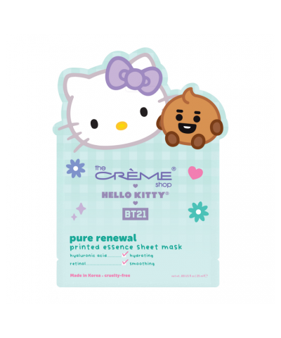 Hello Kitty & BT21 Pure Renewal Printed Essence Sheet Mask $1.68 Beauty