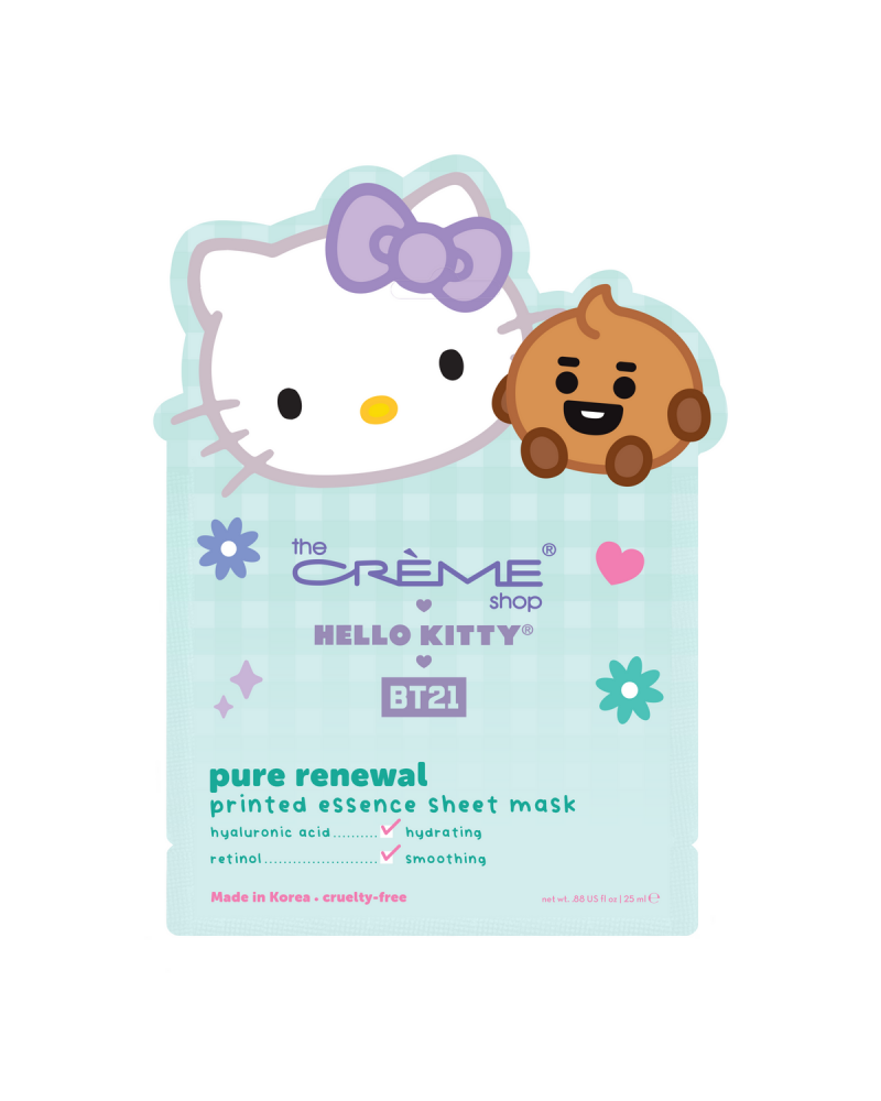 Hello Kitty & BT21 Pure Renewal Printed Essence Sheet Mask $1.68 Beauty