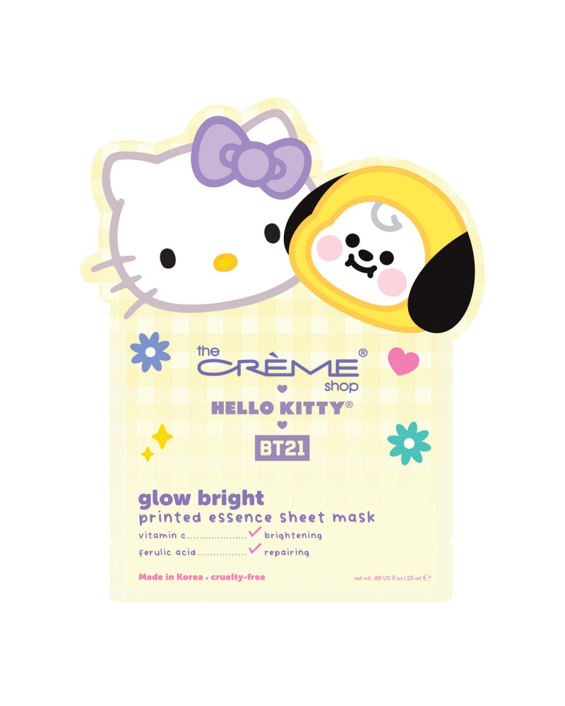 Hello Kitty & BT21 Glow Bright Printed Essence Sheet Mask $2.04 Beauty