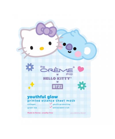 Hello Kitty & BT21 Youthful Glow Printed Essence Sheet Mask $1.84 Beauty