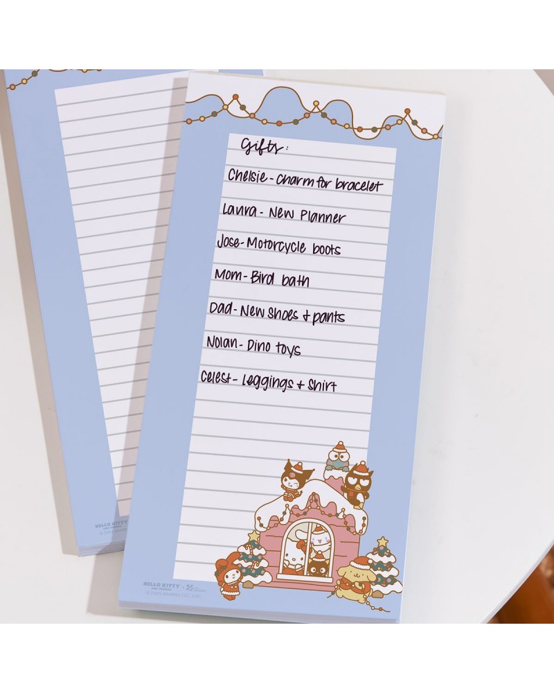 Hello Kitty and Friends x Erin Condren Holiday List Notepad 2-Piece Set $7.92 Stationery