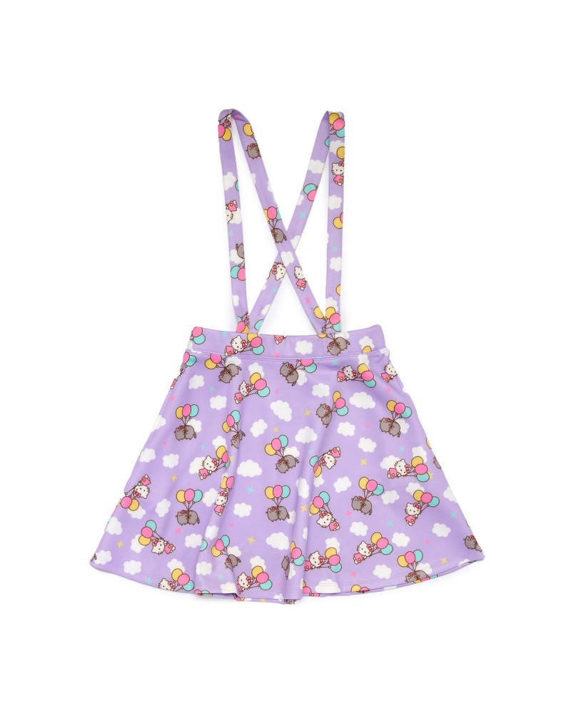 Hello Kitty x Pusheen Lavender Clouds Suspender Skirt $4.10 Apparel