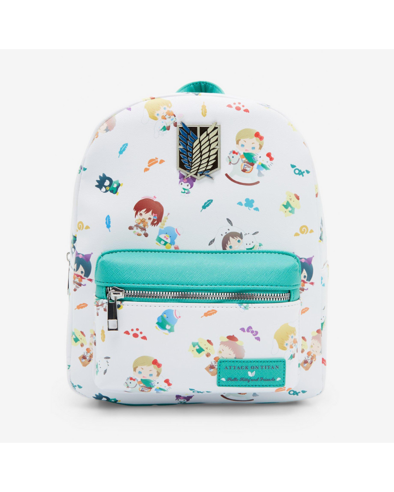 Hello Kitty and Friends x Attack on Titan All-Over Print Mini Backpack $22.08 Bags