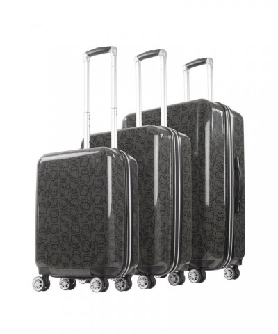 Hello Kitty x FUL 3-Piece Hardshell Luggage Set in Black $215.46 Travel