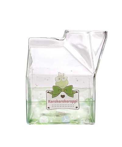 Keroppi Kawaii Glass Milk Carton Cup $13.72 Home Goods