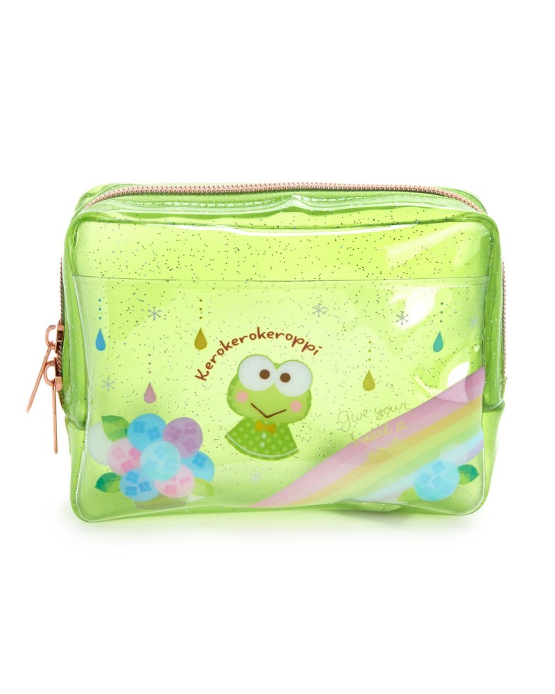 Keroppi Glitter Zipper Pouch (Rainy Days Series) $9.60 Bags