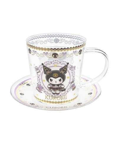 Kuromi Glass Cup and Saucer Set (Fancy Ribbons Series) $15.20 Home Goods