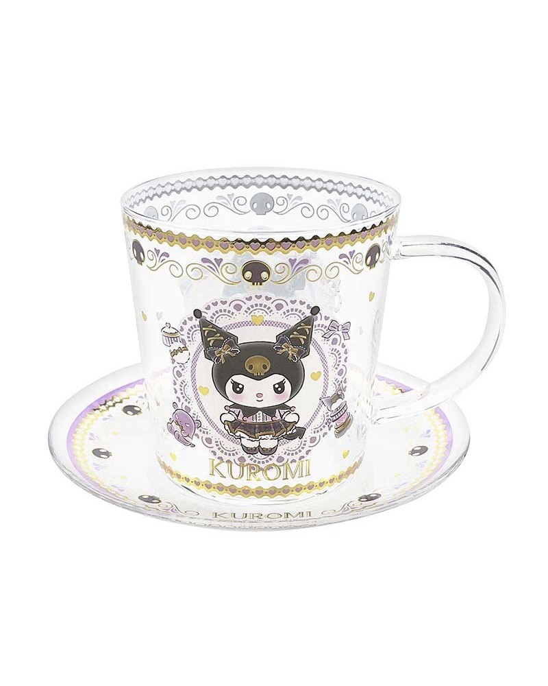 Kuromi Glass Cup and Saucer Set (Fancy Ribbons Series) $15.20 Home Goods