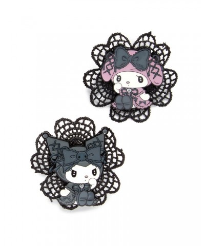 Kuromi & My Melody Lolita MeloKuro Lace Pin Set $7.50 Accessories