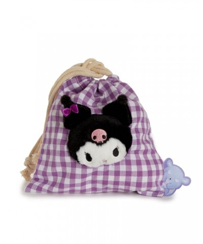 Kuromi Drawstring Pouch (Gingham Cafe Series) $5.72 Bags