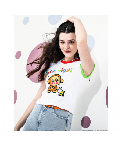 Monkichi x Dumbgood White Ringer Baby Tee $21.42 Apparel