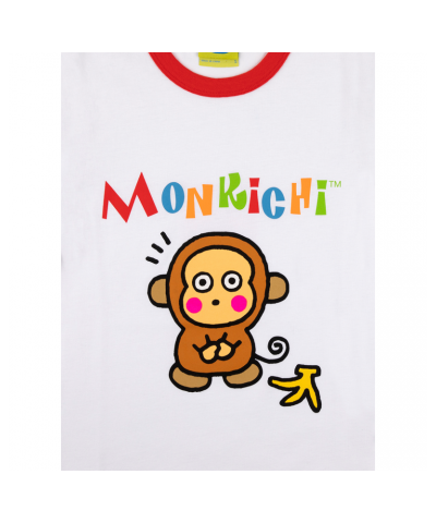 Monkichi x Dumbgood White Ringer Baby Tee $21.42 Apparel