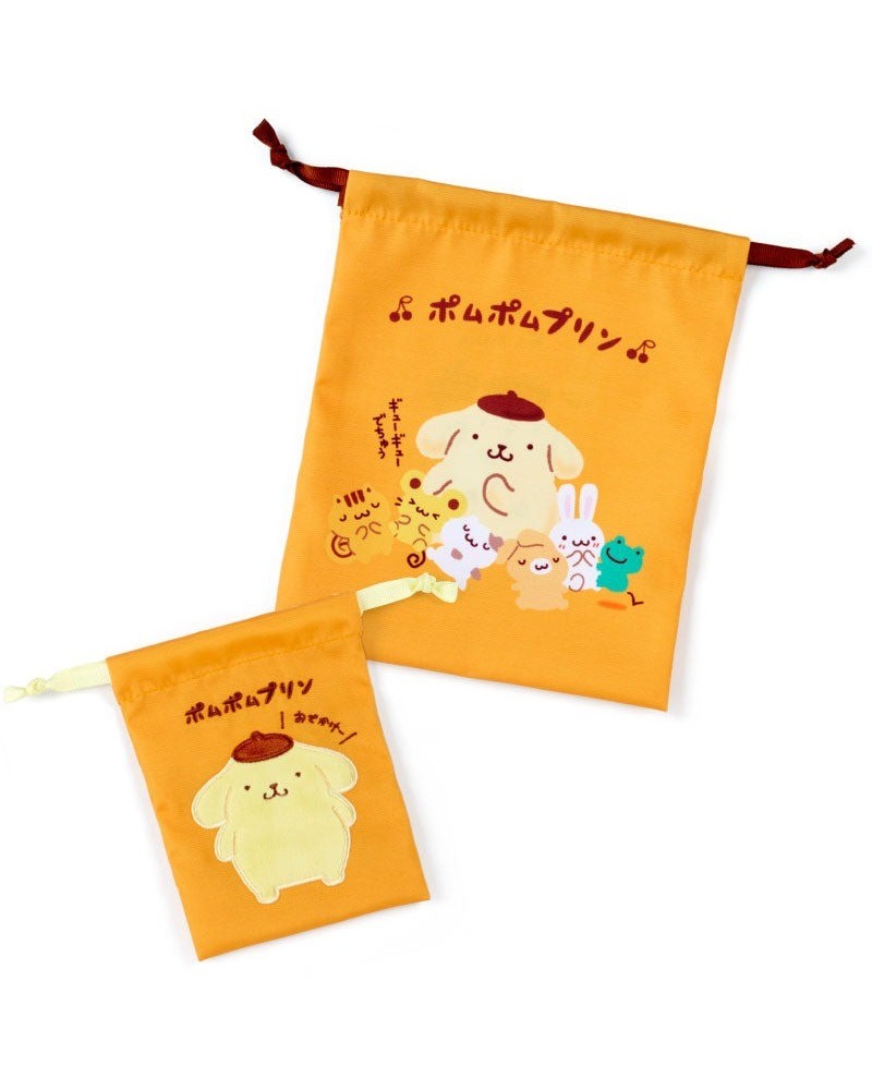 Pompompurin Drawstring Bag Set (Team Pudding Series) $3.68 Bags