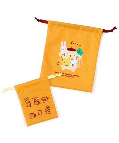 Pompompurin Drawstring Bag Set (Team Pudding Series) $3.68 Bags